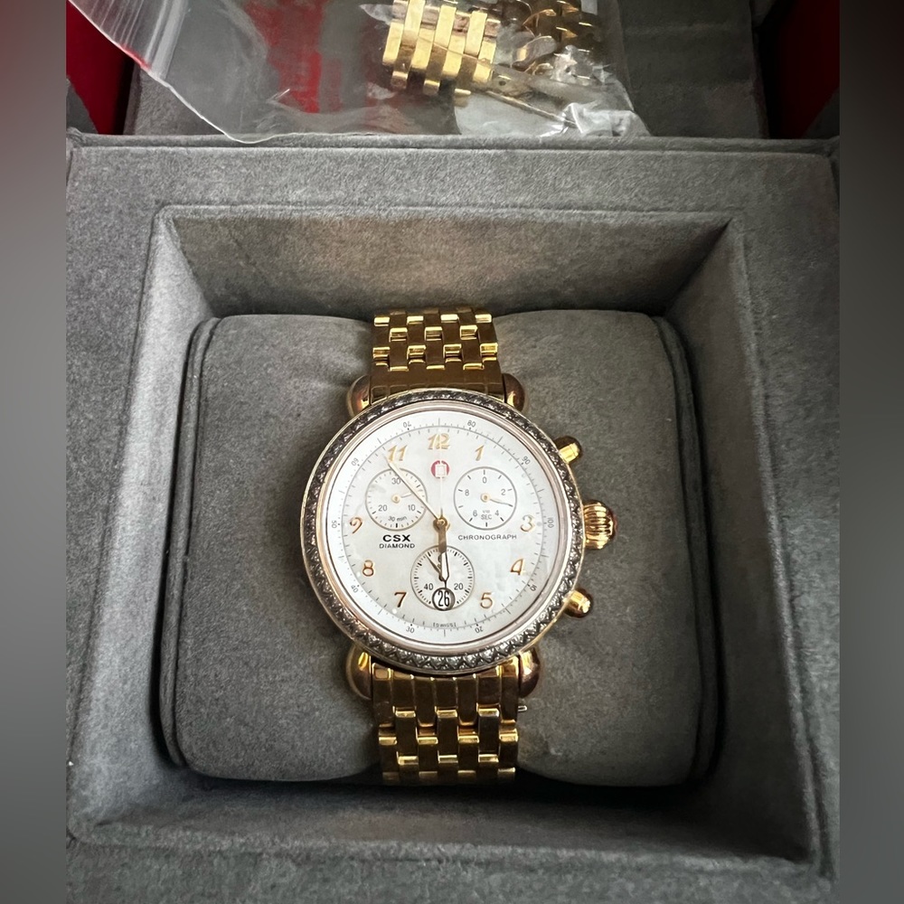 Michele CSX MW03C01 Diamond watch - gold